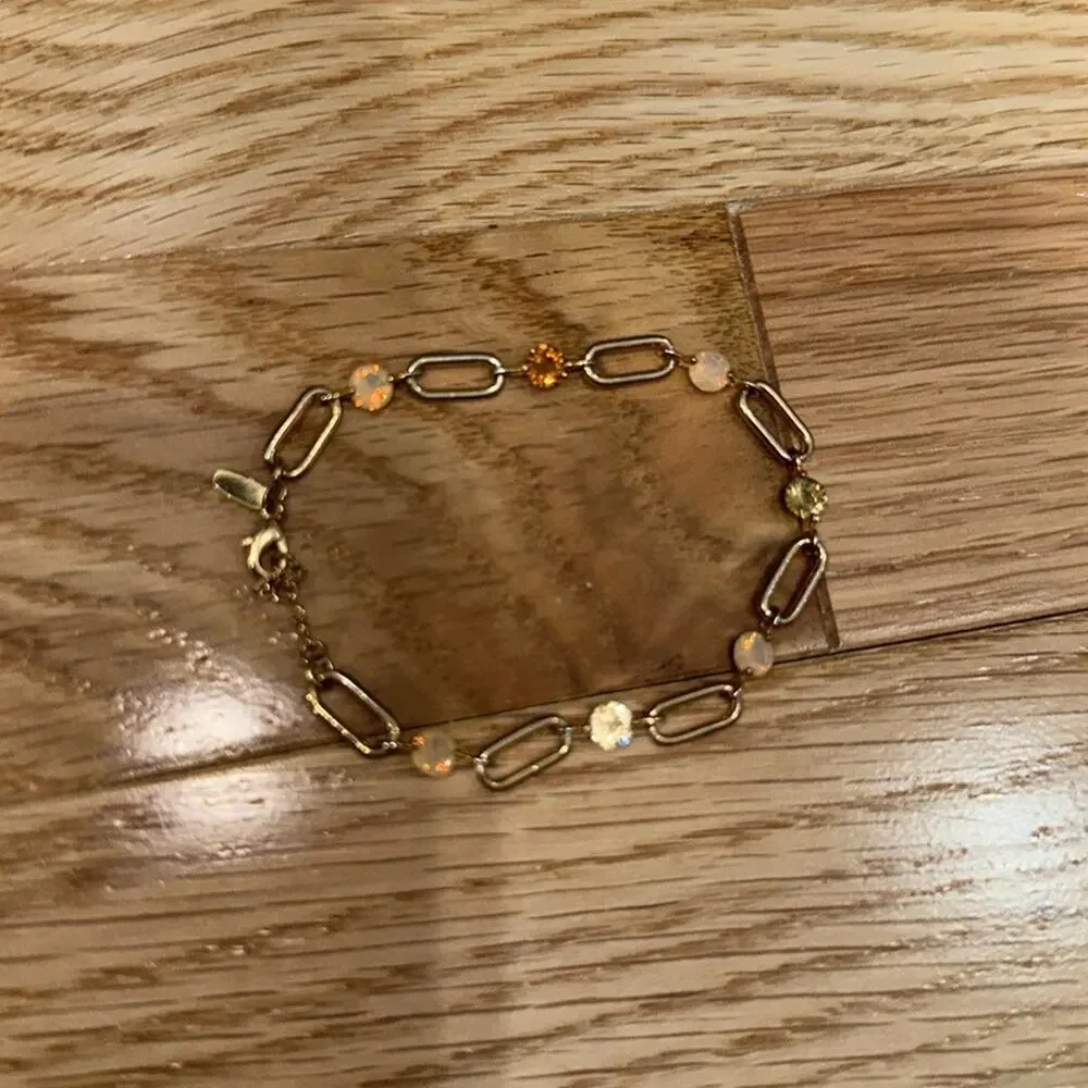 Serafina Anthropologie multi-stone stone bracelet